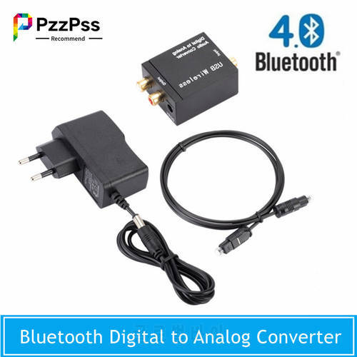 PzzPss Bluetooth4.0 Digital to Analog Audio Converter Adapter Amplifier Decoder Optical Fiber Coaxial Signal to Analog DAC Spdif