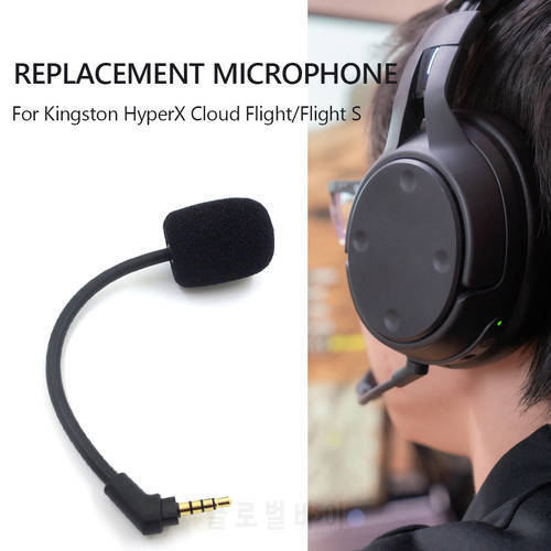 Replacement Game Mic 3.5mm Jack Microphone for Kingston HyperX Cloud Flight/Flight S Wireless Gaming Headset Headphones