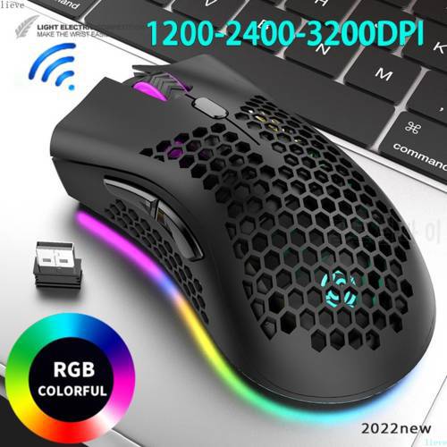 Rechargeable USB 2.4G Wireless RGB Light Gaming Mouse Desktop PC Computers Notebook Laptop Mice，Free Standard Logistics Tracking