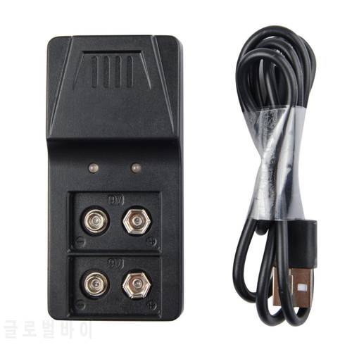 USB 9V 6F22 Battery Charger 2 Slot for 9V Rechargeable Li-lon and Ni-MH battery XXUC