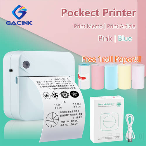 New Portable Mini Printer Pocket Printer Student Note Printer Photo Text Bar Code Printer