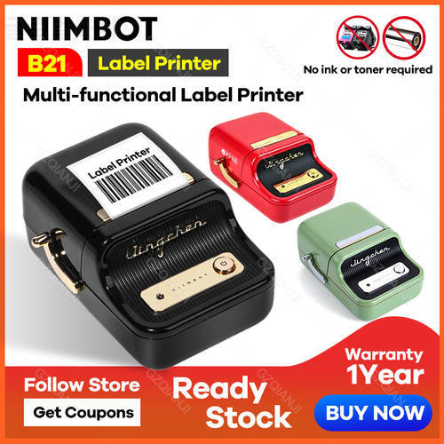 NiiMBOT B21 jewelry label printer paper roll hand Price tag automatic bar code machine small price tag machine