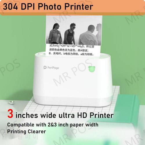 Original PeriPage A9 Pro BT Portable Thermal Pocket Printer 304dpi Grayscale Mode Compatible with Android iOS Smartphone Windows