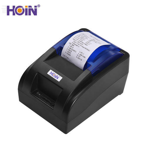 HOIN USB Portable 58mm Thermal Receipt Printer Ticket Bill Wired Printing Support Cash Drawer Compatible with ESC/POS
