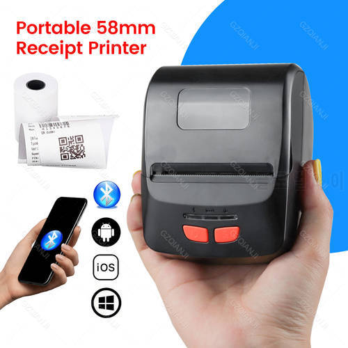 Mini Thermal Printer Maker Sublimation Portable Machine Printers Comercial Bill Receipt Ticket Printer with Paper Roll Loyverse