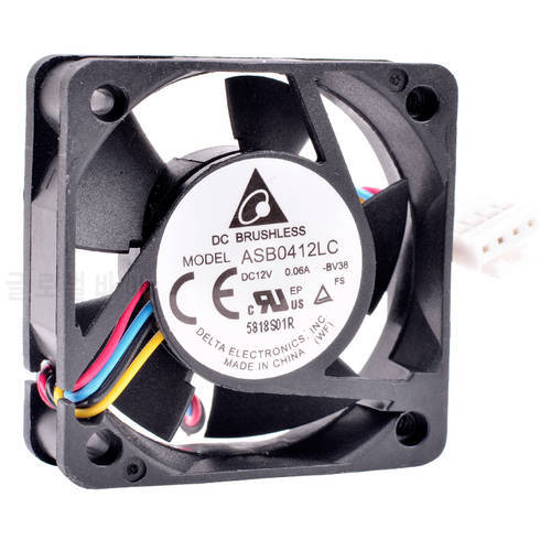 ASB0412LC 4cm 4013 40x40x13mm 40mm fan DC12V 0.06A quiet 4 line PWM switch router UPC power amplifier board cooling fan