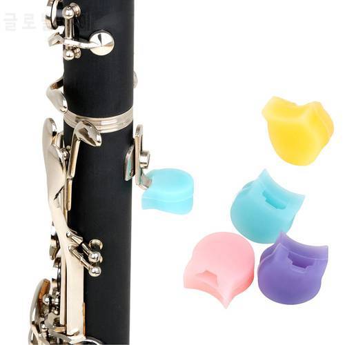 4pcs/Set Silicone Colored Clarinet Thumb Rest Cover Cushion Comfortable Round Finger Rest Protector Pads Instrument Accessories