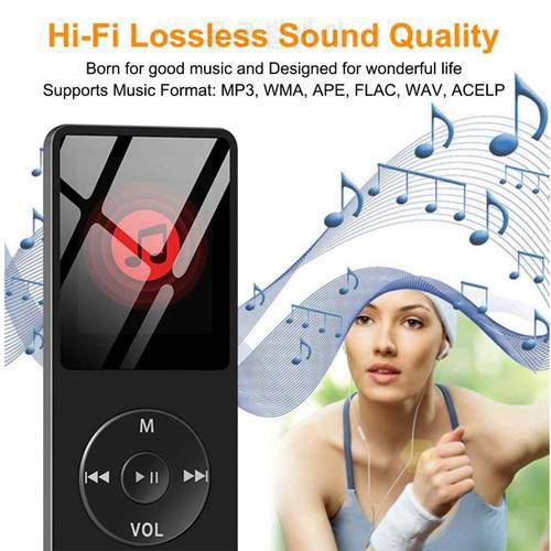 Mini Mp3 Player Mp4 E-book Recording Pen Fm Radio Multi-functional Electronic Memory Card Speaker With Charging Line Headphones