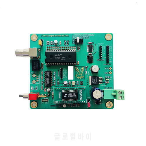 Nvarcher CS8412 Coaxial Fiber Receiver DAC Board