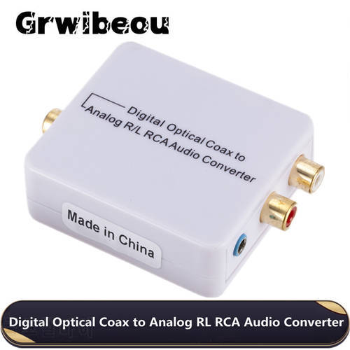 Digital to Analog Audio Converter 3.5MM Jack RCA to Optical Digital Stereo Audio SPDIF Toslink Coaxial Signal Amplifier Decoder