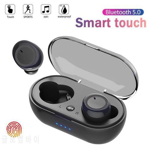 Y50 TWS Bluetooth Earphones Wireless Touch Control Earbuds sport Stereo V5.0 mini Headphones For Universal