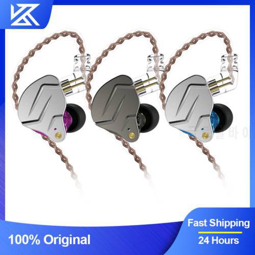 KZ ZSN Pro Metal Headset 1BA+1DD Hybrid Technology Wired Headphones With Microphone In-Ear Monitor Sport HiFi Earbuds Earphone