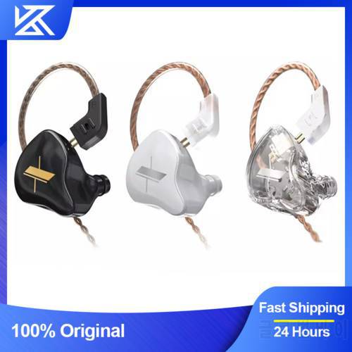 KZ EDX Wired Headset In-Ear Monitor Earbuds Earphones Detachable Cable Sport Game Noice Cancelling Headphone With Microphone