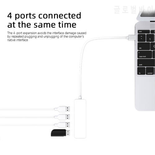 USB 2.0 Hub 4 Port Ultra Slim High Speed Extension Splitter Adapter for Laptop Cable For Mouse Keyboard PC Accessories