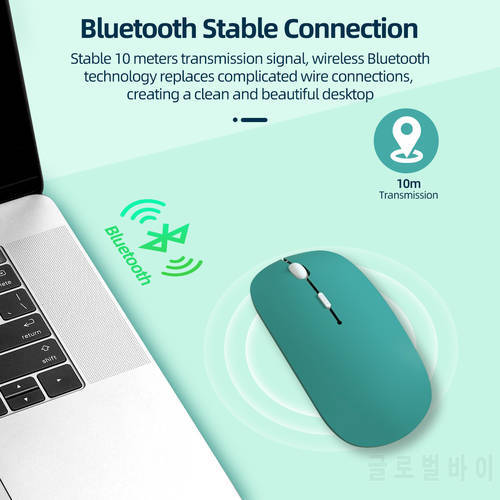 Mute Bluetooth Mouse For iPad Samsung Huawei Android Windows Tablet ultrathin green blue pink gaming Wireless Mouse Computer pc