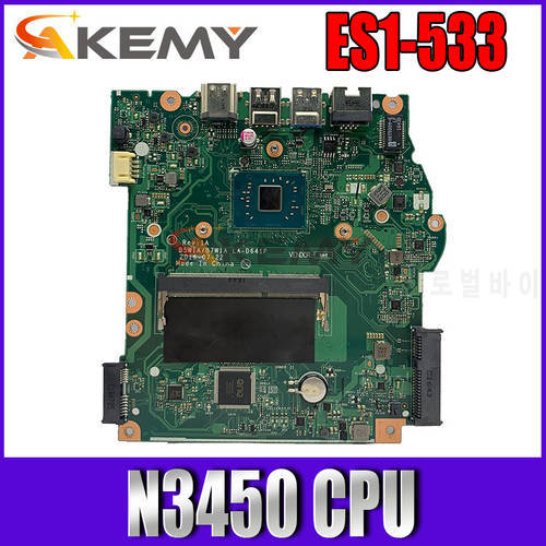 NEW LA-D641P Motherboard For Acer Aspire ES1-533 Laptop motherboard NBGFT1100C / NBGFT1100B with N3350 N3450 N4200 CPU