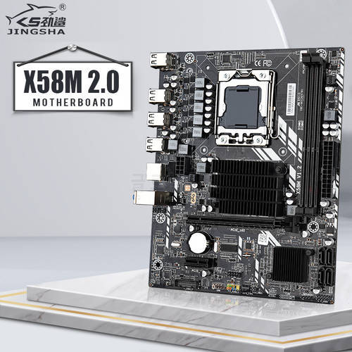 JINGSHA Refurbished X58 Motherboard LGA 1366 Support DDR3 ECC Memory RAM and Intel Xeon Processor Support LGA 1366 CPU