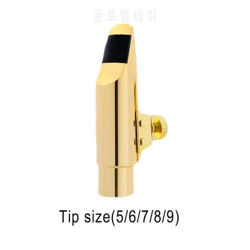 Gold-Plated Metal Soprano Saxophone Mouthpiece Gold for Music Lovers Gifts