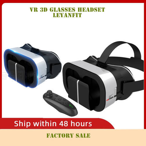 VR 3D Glasses Headset Stereo Helmet With Handle Universal Virtual Reality For IPhone/Android/PC 4.7-6.7&39&39 Cellphone Games Movies