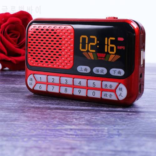 NEW Mini Bluetooth Audio FM radio receiver with clock single cycle support TF Card / U disk MP3 speaker portable music player