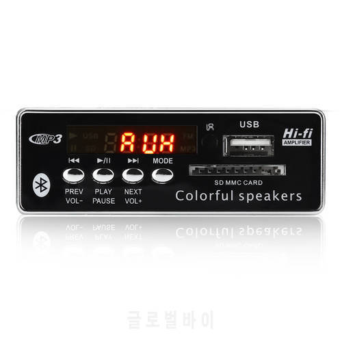 5V-12V BT SD USB FM Aux Radio MP3 Player Integrated Car USB Bluetooth MP3 Decoder Board Module Audio refitting
