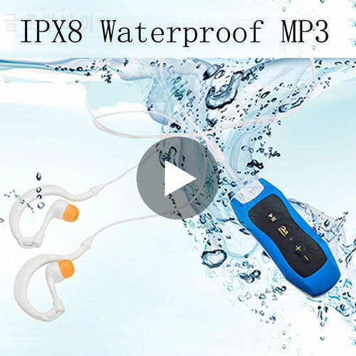 Ipx8 Waterproof Mr Mp 3 Mp3 Player Swimming With Headphone FM Radio Music Lecteur For Running Sport Clip Audio Portable Headset