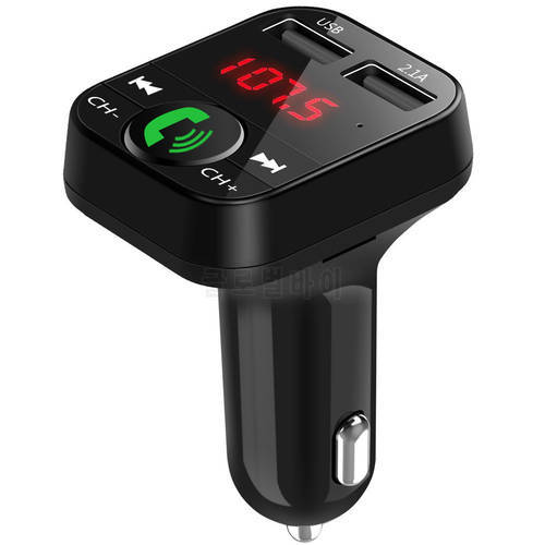 Car MP3 Player Car Kit Handsfree Wireless Bluetooth FM Transmitter LCD MP3 Player Dual USB Charger Support TF card / U disk