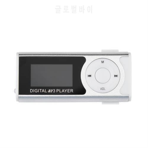 Mini USB Clip MP3 Media Player LCD Screen Support 16GB TF LED Light Exquisitely Designed Durable