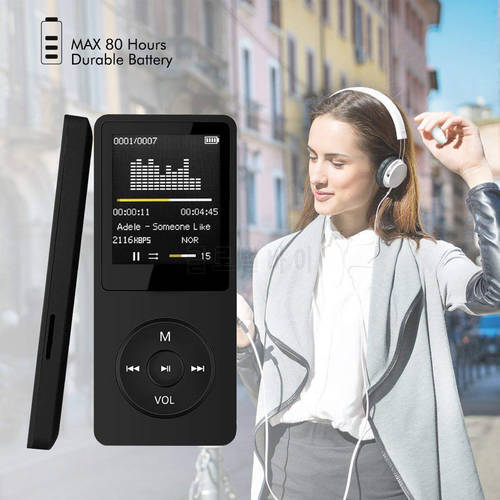 MP3 Music Players Fashion Portable MP3 Player LCD Screen FM Radio Video Games Movie Walkman Outdoor Ultra-thin MP3 Player