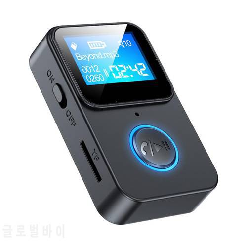 Sport Bluetooths MP3 Player LCD Screen Display Button Control Audio Receiver Adapter TF Card Remote Control Camera Audio Module