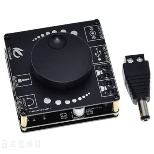 Bluetooth 5.0 10W/15W/20W Stereo Power Amplifier Board Mobile Control APP 12V/24V High Power Digital Amplifier Module