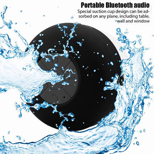 Portable Wireless Bluetooth BTS-06 Speaker Waterproof Shower Hand-Free Sound Box for Bathroom Car Outdoor Adsorbed Speaker