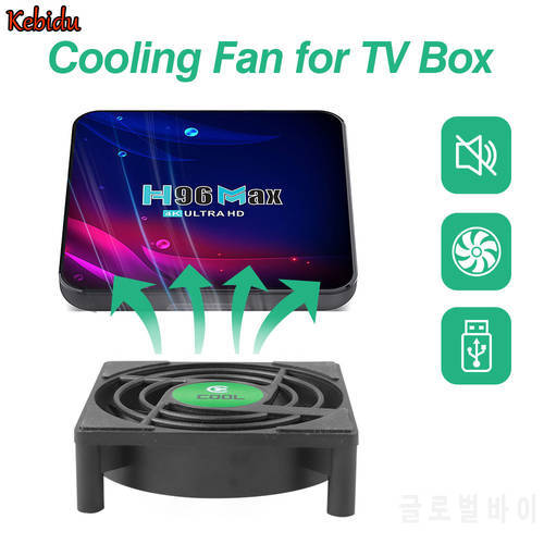 DC 5V USB Mini Cooling Small Fan 7 Blades Cooling Fan for TV Box Set Top Box 80x80x25mm silent tv box Radiator With 30cm Cable