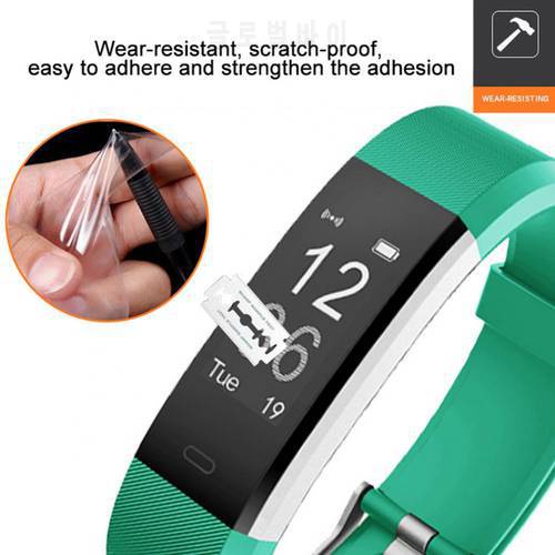 3Pcs TPU Smart Bracelet Full Cover Front Screen Protective Film for ID 115 Plus Wearable Devices Smart Accessories