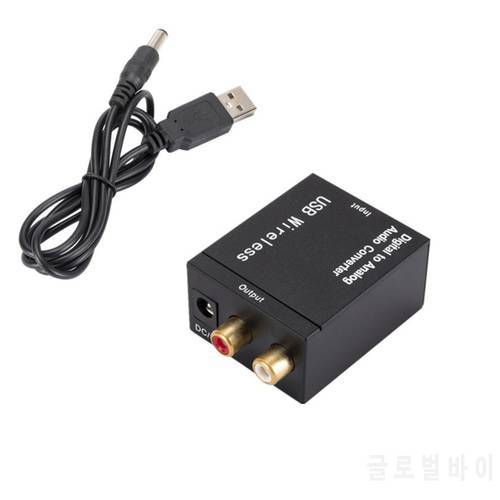 1pc Digital to Analog Audio Converter For Toslink Coaxial Signal to RCA R/L Adapter 24-bit S/PDIF DAC Audio Converter For x-box