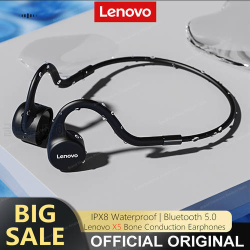 Original Lenovo X3/X3 Pro/X4/X5 Bone Conduction Bluetooth Headphones Sport Headset Waterproof Wireless Earphone for Cycling