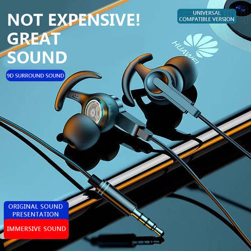 New Fashion Gaming Earphones With HD Mic HiFi Deep Bass Wire Earphone Noise Reduction In Ear Headphone Waterproof Gaming Headset