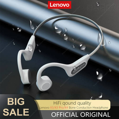 Original Lenovo X3/X3 Pro/X4 Bone Conduction Bluetooth Headphones Sport Running Headset Waterproof Wireless Earphone for Cycling