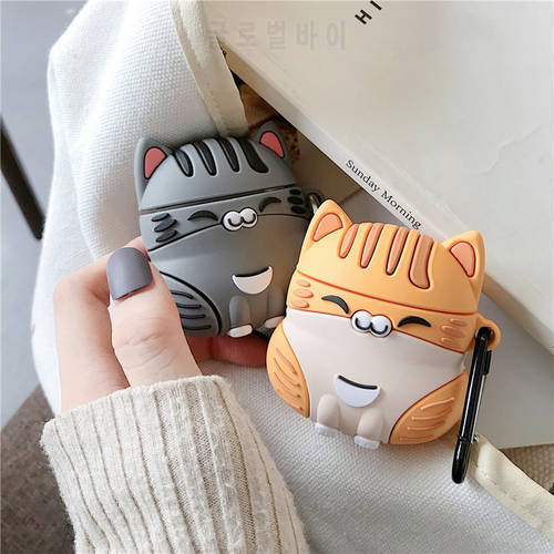 Cute 3D Cat Case For Airpods 3 Cover Bluetooth Earphone Charging Box protective Case For Apple Airpods 1 2 3 Pro shell Gift