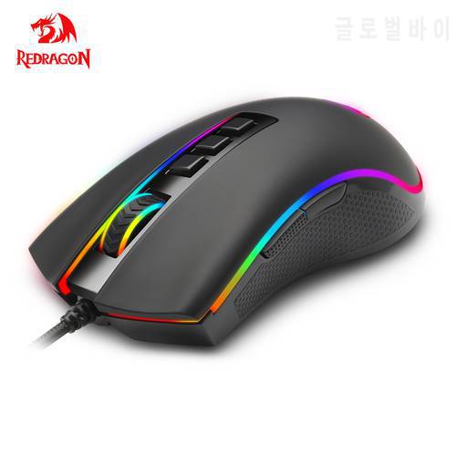 REDRAGON COBRA FPS M711-FPS RGB USB Wired Gaming Mouse 32000 DPI 9 buttons mice Programmable ergonomic For Computer PC Gamer