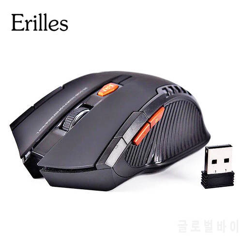 Erilles 2.4G Wireless Optical Gaming Mouse 1600DPI 6D computer Mice For Laptop Desktop Factory Wholesale 10pcs/lot