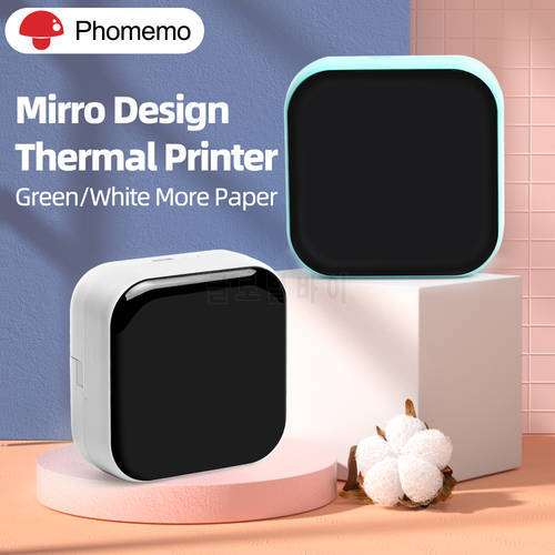 Phomemo M02X Portable Mirro Design Thermal Label Printer Type-C 57mm Printing Wireless Bluetooth Mobile Printer Pocket Impresora