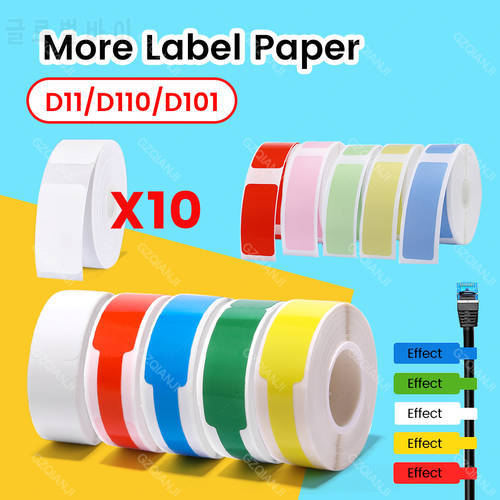 Niimbot Printer Printing Label Waterproof Anti-Oil Tear-Resistant Price Cabel Color Label Scratch-Resistant Paper Roll D11 D110