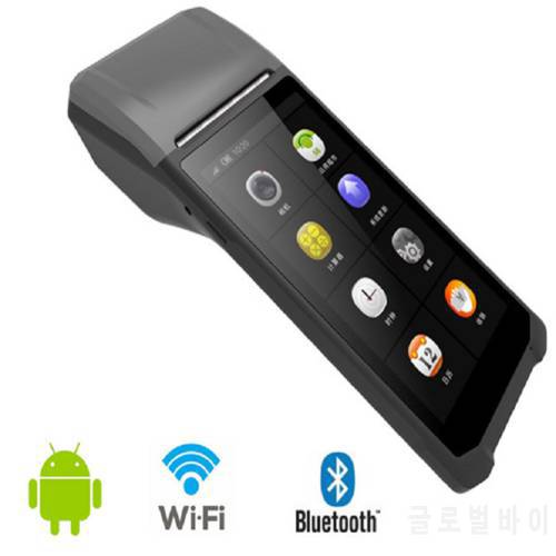 4G WiFi Mobile 58mm PDA POS Printer 2+16 GB POS Terminal Handheld Android 8.1 For Brazilian lottery, Chile loyverse，Take-out App
