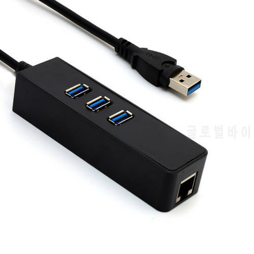 USB3.0 1000Mbps Gigabit Ethernet Adapter USB to RJ45 Lan Network Card 3 Port USB3.0 Hub for Windows 7/8/10/Vista/XP Linux PC