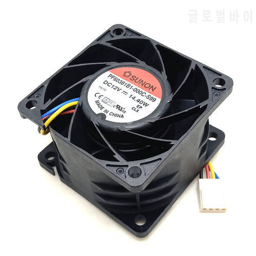 PF60381B1-000C-S99 For Sunon 6cm Powerful Cooling fan 60mm 6038 12V server fan Dual ball high volume PWM Fan