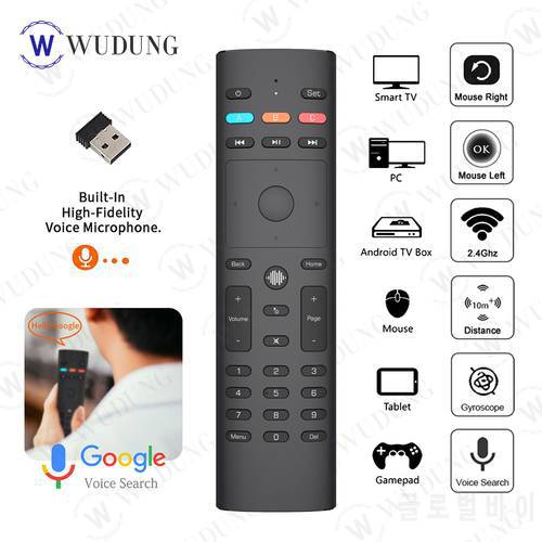 G40S Voice Remote Controll Air Mouse 2.4G Wireless 33 Keys Gyro Control IR Learning Remote For Android Smart Tv Box H96 MAX Plus