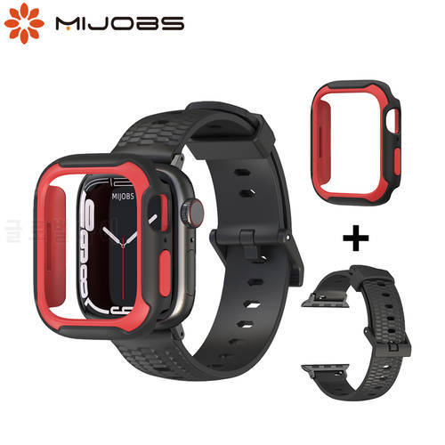 Strap Case for Apple Watch Series 7 6 5 4 SE 45mm 41mm 44mm 40mm Screen Protector Cover with Bracelet iWatch 7 Case Accessories