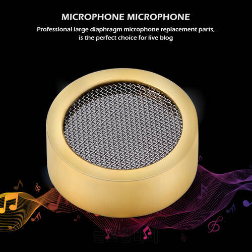 Aluminum Alloy Condenser Microphone Cartridge Capsule Replacement 25mm Large Diaphragm Mic Electric Instrument Parts
