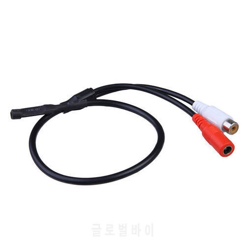 Sensitive Audio Pickup Mic Microphone Cable For CCTV Security Monitor DVR Camera New
